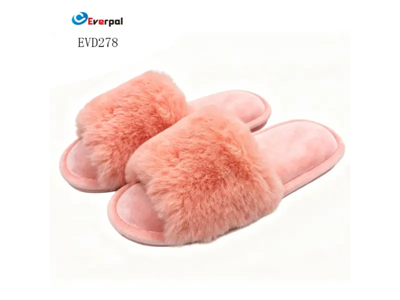 အမျိုးသမီးများအတွက် Fuzzy Fur Indoor House Bedroom Slipper
